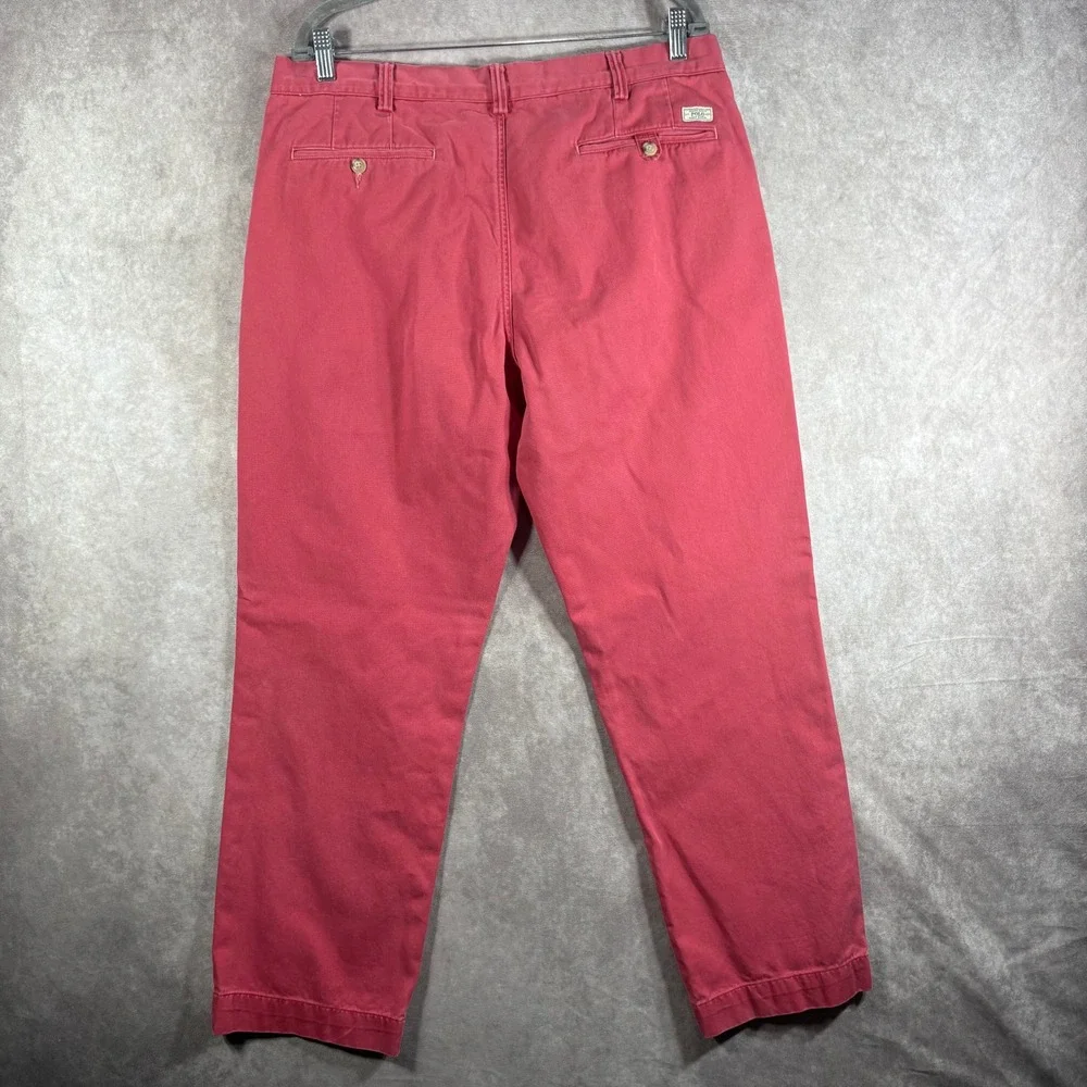 Polo Ralph Lauren Pants Mens 36x30‎ Pink Bedford Chino Classic Fit Cotton Twill